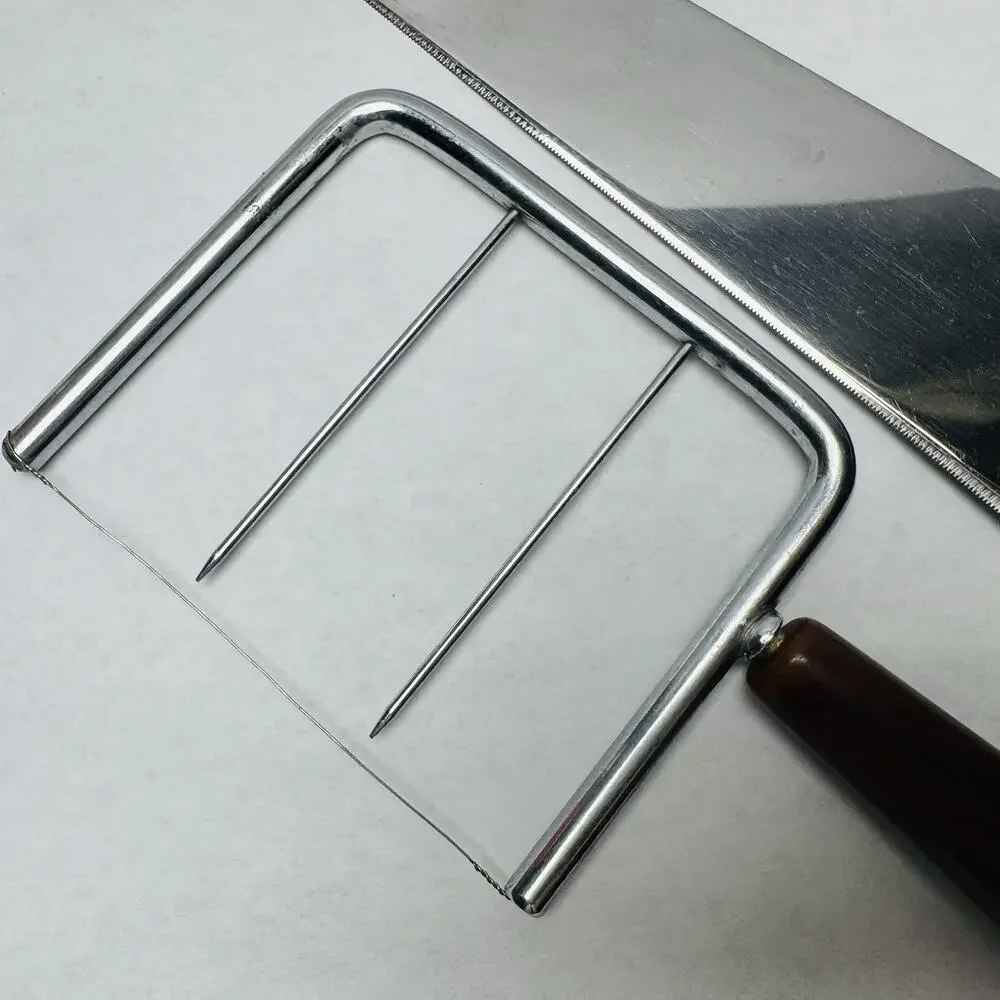 Vintage STANHOME Stainless Retro Cake Pie Knife‎ Bakelite Handle & Cheese Slicer